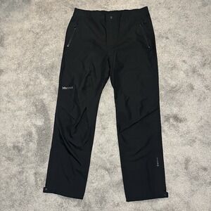 Marmot Minimalist Lightweight Waterproof Rain Hiking Pants Mens L Large Black